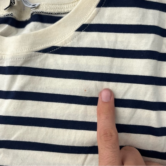 Zara Striped Peplum Top C - Picture 8 of 9